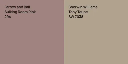 294 Sulking Room Pink vs SW 7038 Tony Taupe