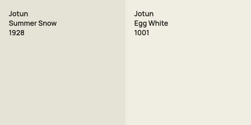 1928 Summer Snow vs 1001 Egg White