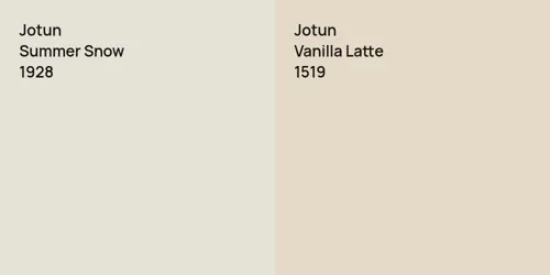 1928 Summer Snow vs 1519 Vanilla Latte