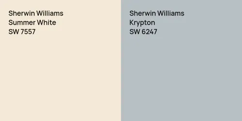 SW 7557 Summer White vs SW 6247 Krypton