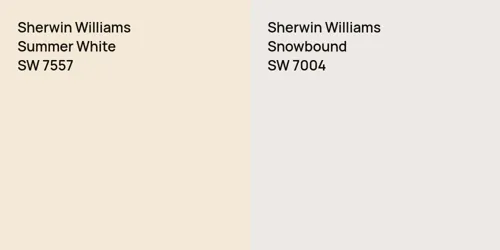 SW 7557 Summer White vs SW 7004 Snowbound