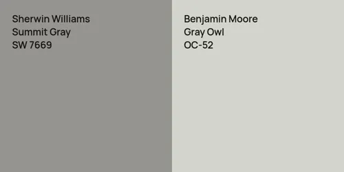 SW 7669 Summit Gray vs OC-52 Gray Owl