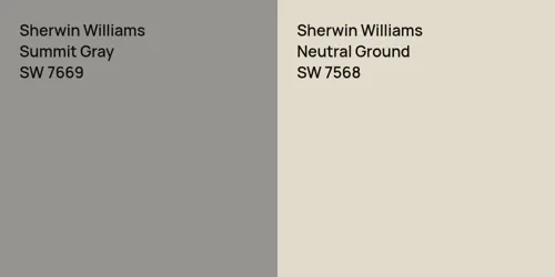 SW 7669 Summit Gray vs SW 7568 Neutral Ground