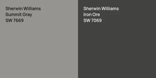 SW 7669 Summit Gray vs SW 7069 Iron Ore