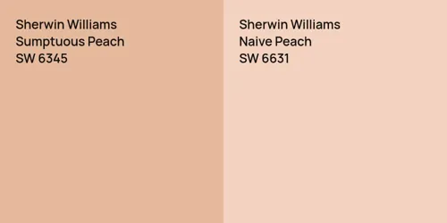 SW 6345 Sumptuous Peach vs SW 6631 Naive Peach