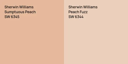 SW 6345 Sumptuous Peach vs SW 6344 Peach Fuzz