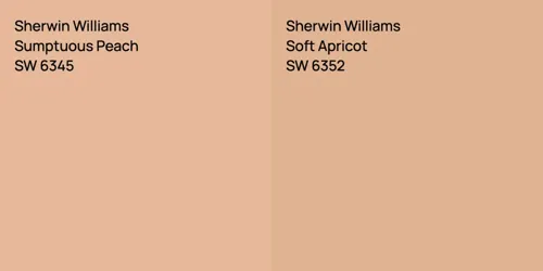 SW 6345 Sumptuous Peach vs SW 6352 Soft Apricot