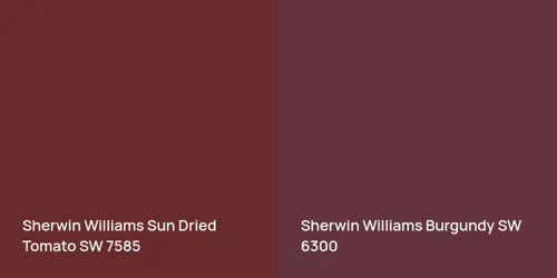 SW 7585 Sun Dried Tomato vs SW 6300 Burgundy