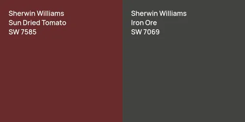 SW 7585 Sun Dried Tomato vs SW 7069 Iron Ore