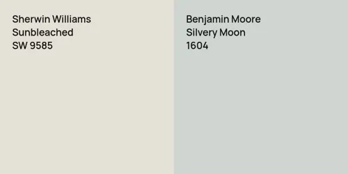 SW 9585 Sunbleached vs 1604 Silvery Moon