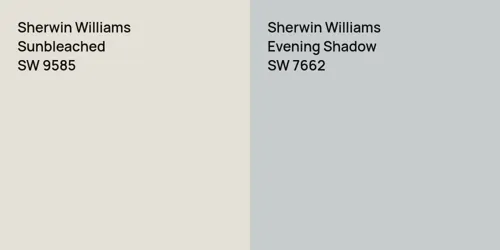 SW 9585 Sunbleached vs SW 7662 Evening Shadow