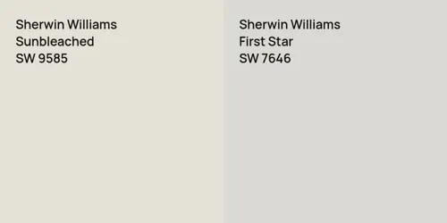 SW 9585 Sunbleached vs SW 7646 First Star