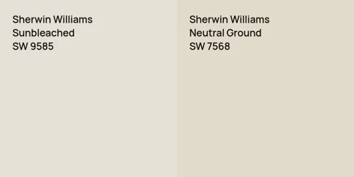 SW 9585 Sunbleached vs SW 7568 Neutral Ground