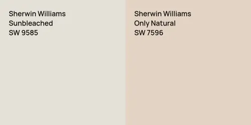 SW 9585 Sunbleached vs SW 7596 Only Natural