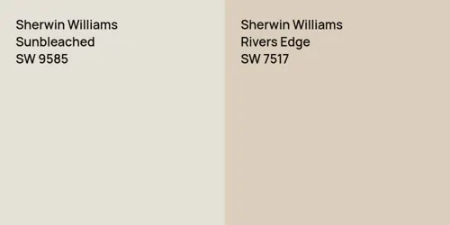 SW 9585 Sunbleached vs SW 7517 Rivers Edge