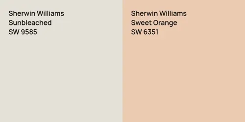 SW 9585 Sunbleached vs SW 6351 Sweet Orange