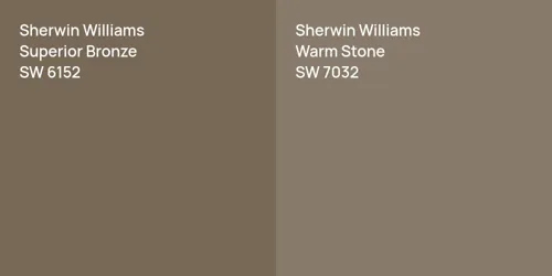 SW 6152 Superior Bronze vs SW 7032 Warm Stone