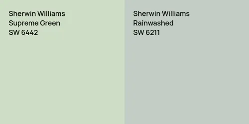 SW 6442 Supreme Green vs SW 6211 Rainwashed