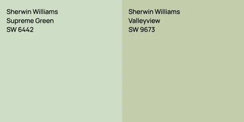 SW 6442 Supreme Green vs SW 9673 Valleyview