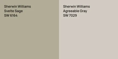 SW 6164 Svelte Sage vs SW 7029 Agreeable Gray