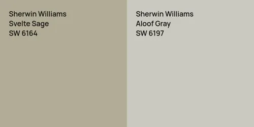 SW 6164 Svelte Sage vs SW 6197 Aloof Gray