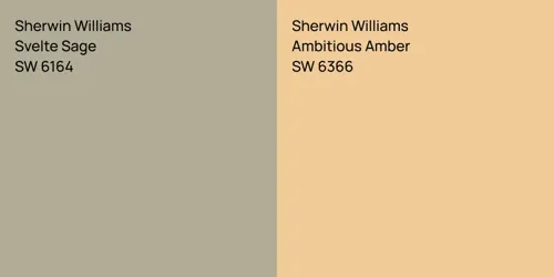 SW 6164 Svelte Sage vs SW 6366 Ambitious Amber