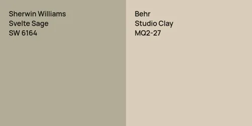 SW 6164 Svelte Sage vs MQ2-27 Studio Clay