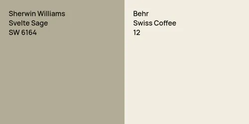 SW 6164 Svelte Sage vs 12 Swiss Coffee