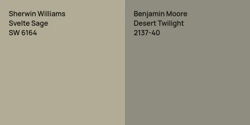 SW 6164 Svelte Sage vs 2137-40 Desert Twilight