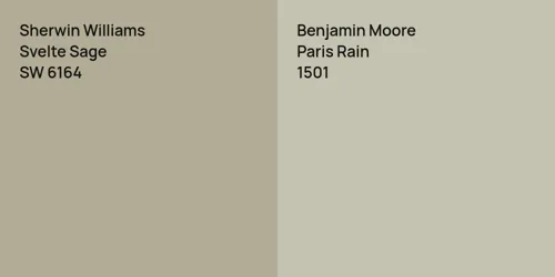 SW 6164 Svelte Sage vs 1501 Paris Rain