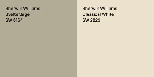 SW 6164 Svelte Sage vs SW 2829 Classical White