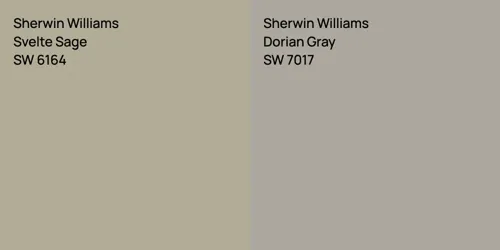 SW 6164 Svelte Sage vs SW 7017 Dorian Gray