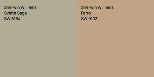 SW 6164 Svelte Sage vs SW 9103 Farro