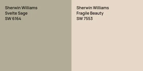 SW 6164 Svelte Sage vs SW 7553 Fragile Beauty