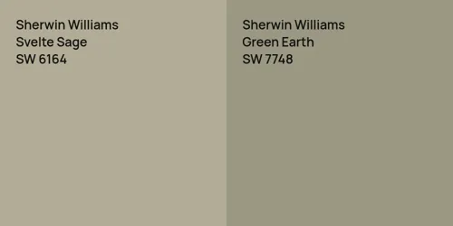 SW 6164 Svelte Sage vs SW 7748 Green Earth