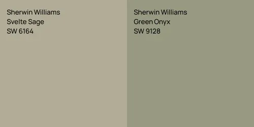 SW 6164 Svelte Sage vs SW 9128 Green Onyx