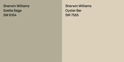 SW 6164 Svelte Sage vs SW 7565 Oyster Bar