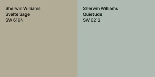 SW 6164 Svelte Sage vs SW 6212 Quietude