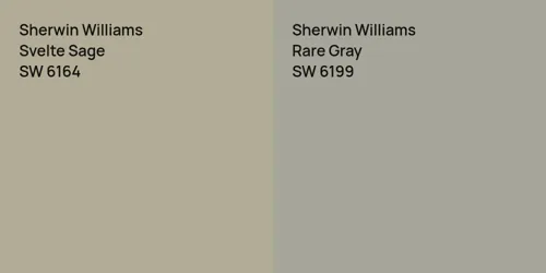 SW 6164 Svelte Sage vs SW 6199 Rare Gray