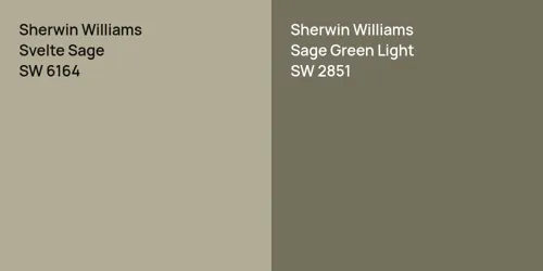 SW 6164 Svelte Sage vs SW 2851 Sage Green Light