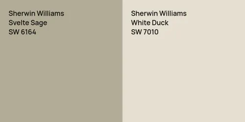 SW 6164 Svelte Sage vs SW 7010 White Duck