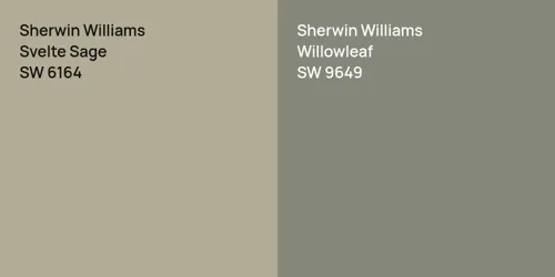 SW 6164 Svelte Sage vs SW 9649 Willowleaf