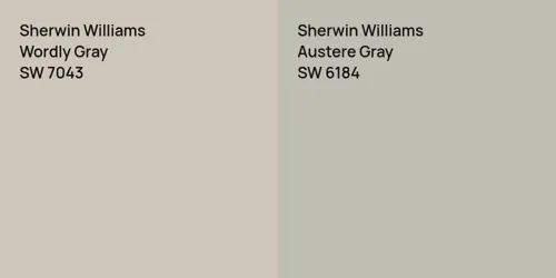 SW 7043 Wordly Gray vs SW 6184 Austere Gray