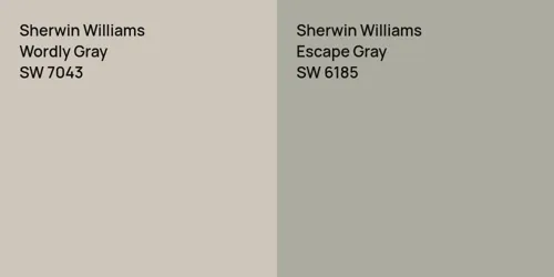 SW 7043 Wordly Gray vs SW 6185 Escape Gray