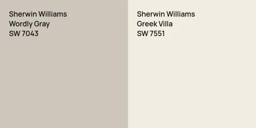 SW 7043 Wordly Gray vs SW 7551 Greek Villa