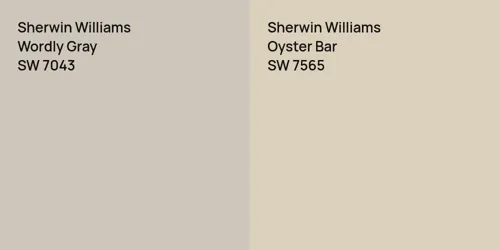 SW 7043 Wordly Gray vs SW 7565 Oyster Bar