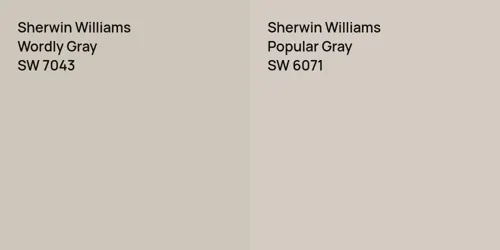 SW 7043 Wordly Gray vs SW 6071 Popular Gray