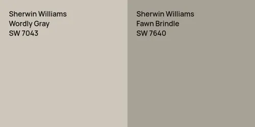 SW 7043 Wordly Gray vs SW 7640 Fawn Brindle