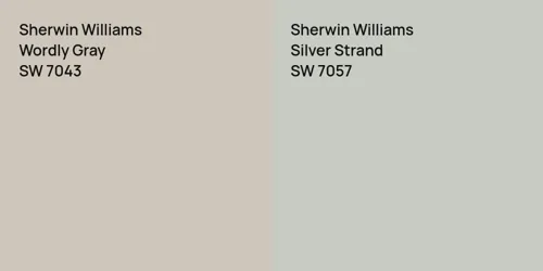 SW 7043 Wordly Gray vs SW 7057 Silver Strand