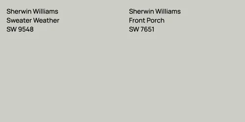 SW 9548 Sweater Weather vs SW 7651 Front Porch